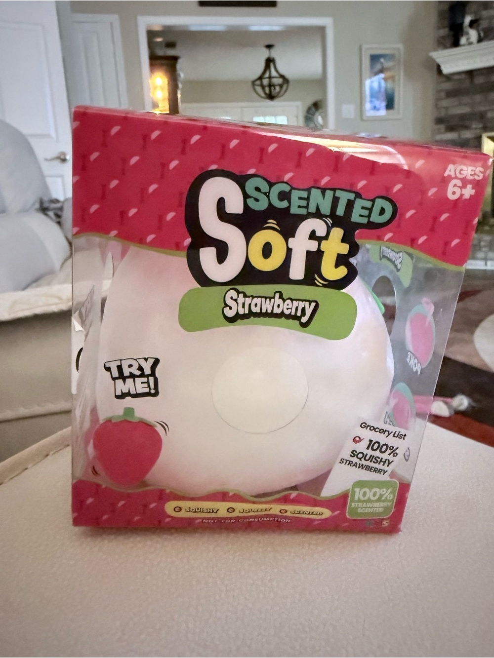 Scented Soft Strawberry Squishy Plush - White